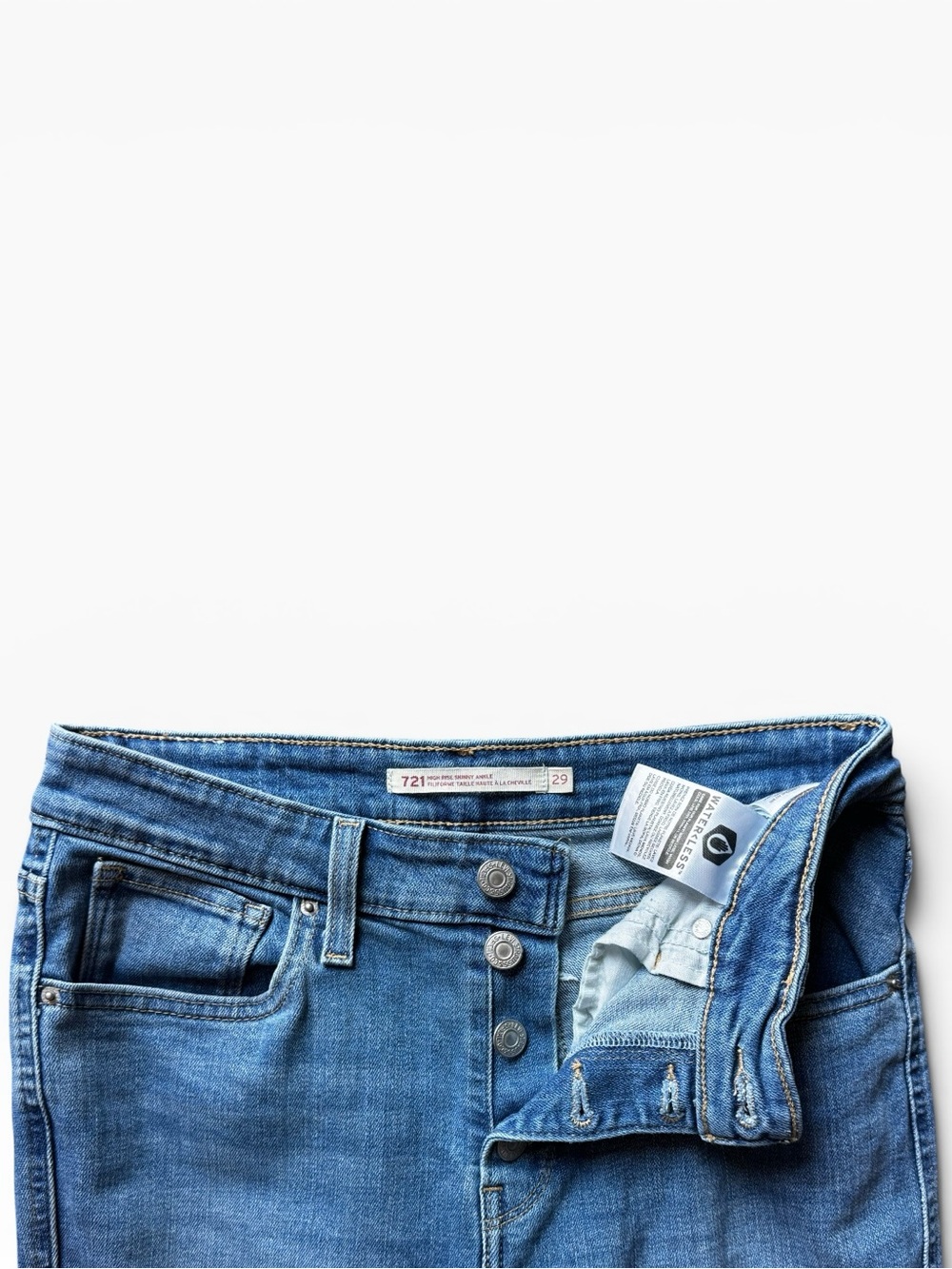 2/$25 Levi's Premium 721 High Rise Skinny Ankle Jeans - Picture 3 of 7